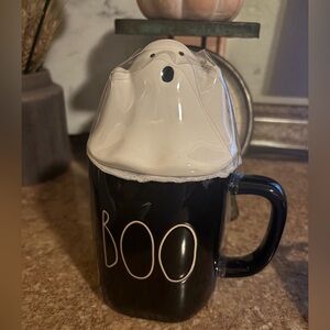 Rae Dunn Ghost Mug with Topper